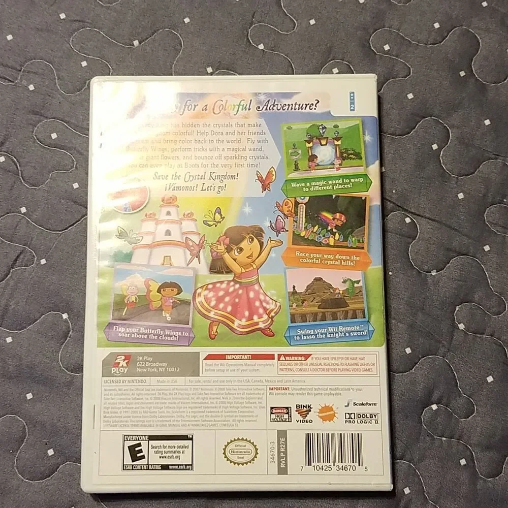 Wii Dora Crystal Kingdom video Game